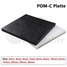 Zuschnitt Kunststoffplatte aus POM-C 2mm-30mm Stärke Acetal POM Platte 300x300mm