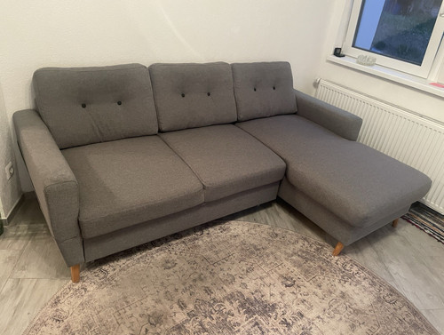 Grau ecksofa schlafsofa - grau,