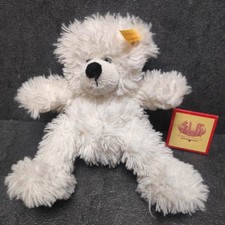 Steiff Lotte Teddybär Weiß 111365 Mit Knopf & Fahne | Ca. 17cm Groß 