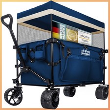 Bollerwagen Faltbar Handwagen Transportkarre Klappbarer Strandwagen Strand-Buggy