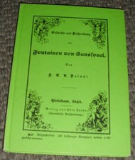 Fontainen von Sans-Souci  Geschichte Beschreibung 1843 Faksimile Potsdam