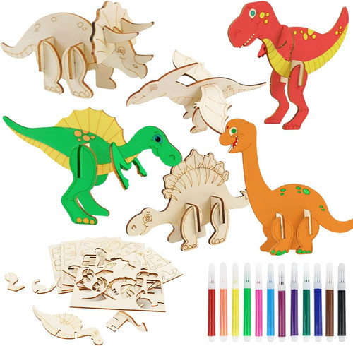 Dinosaurier holz bastelset - dinosaurier,
