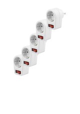5 Stück Zwischenstecker mit Schalter schaltbare Steckdose Adapter Steckdosensch.