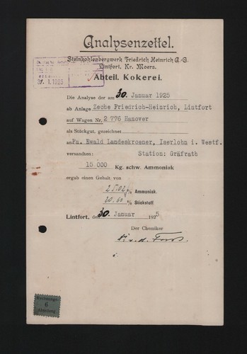 Lintfort brief 1925 - brief,
