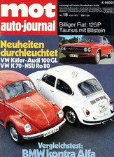 Zeitschrift MOT Auto-Journal  Nr. 18 von 1971; Fiat 500 mit Goggomotor; Polski