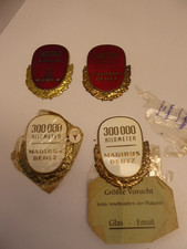 4x Magirus Deutz Plakette Emblem 300.000 km 1x Anstecknadel