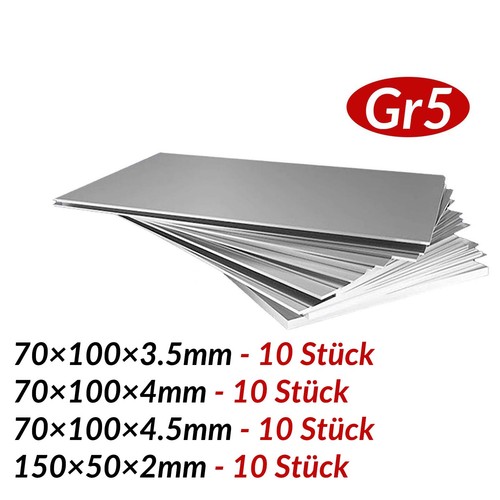 Stück titanblech grade - 40,