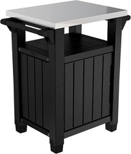 Keter Unity Garten Outdoor Terrasse Küche und Essen Station Grilltisch Graphit