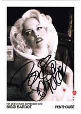 Signierte Autogrammkarte Biggi Bardot 10 x 15 cm