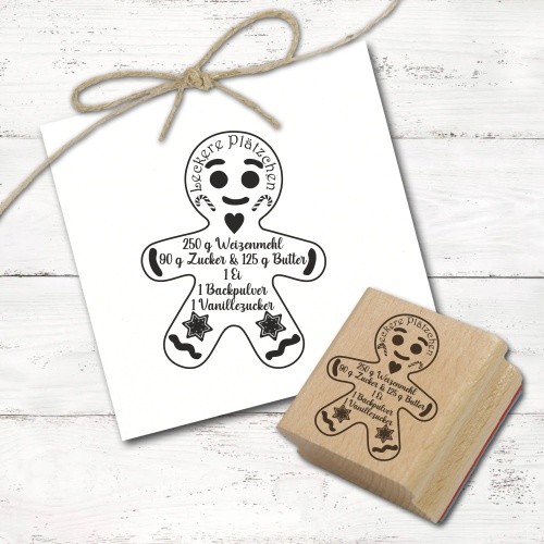 Motivstempel lebkuchenmann mit - motivstempel,