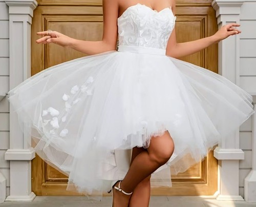 Brautkleid kurz weiß - kurz,