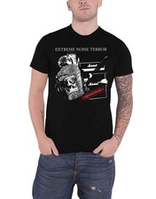 Extreme Noise Terror T Shirt Phonophobia Band Logo Nue offiziell Herren Schwarz