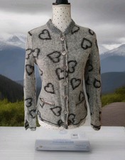 Jacke Wollanteil Übergangsjacke Trachten Jacke Grau Mit Herzen Und Pailletten S