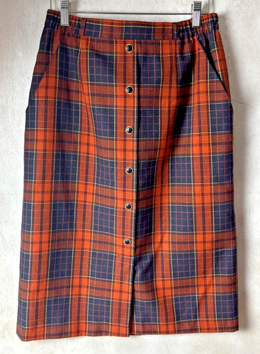 Vintage karierter midirock mit - karierter,