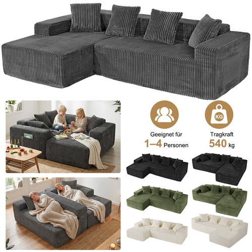 261cm modulares ecksofa mit - modulares,