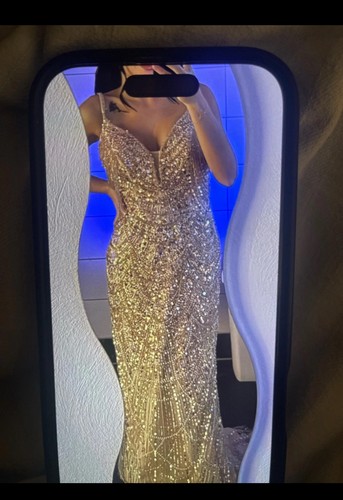 Damen abendkleid lang gold - damen,