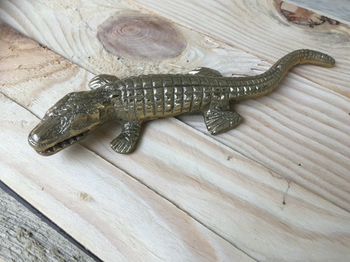 Krokodil gold skulptur - 23,