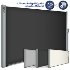tillvex® Seitenmarkise ausziehbar Markise Wandmarkise Rollo Sichtschutz Terrasse