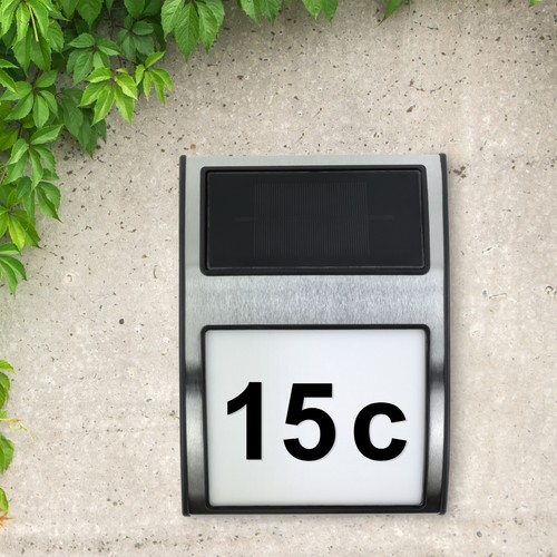 Melitec solar hausnummer sh08 - solar-hausnummer,