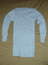 3 Stück DDR MdI NVA Volkspolizei Unterhemd doppelripp grau lang Gr.4 = 46