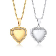 Medaillon foto herz kette - ,