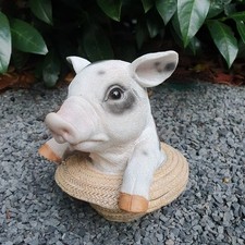 Gartenfigur Schweine Figur im