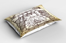 Kopfkissenbezug Modern Wohnzimmer Flauschig Kamin Weihnachten Sketch Stocking