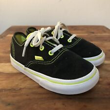 Vans Authentic (Neon Pop) Black schwarz Neon Yellow Gr. 26 Kinder
