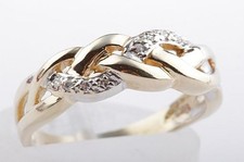 Diamant Ring 14K 585 Gelbgold Gr. 52 #