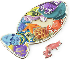 Holz Puzzle Feenfisch Spiele ab 3 Jahren Lernspiele Vorschule 12 Puzzles