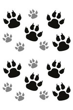 Aufkleber Hundepfoten 300 x