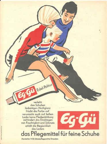 Ddr plakat schuhcreme 1974 - ddr,