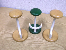 70er 3 Garderobenhaken Aufhängung Holz Kunststoff  70s Vintage