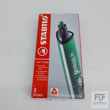 STABILO - Gefederter Dreikant-Filzstift - Trio Scribbi - 5er Pack - blau