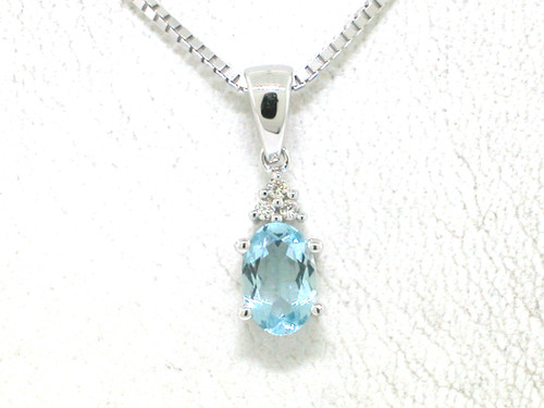 Aquamarin anhänger 585 - aquamarin,