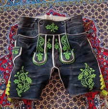 Hirschlederhose handbestickt