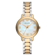 Emporio Armani Damen Armbanduhr Weiß/Bicolor AR11513