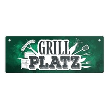 Grillplatz Metallschild in