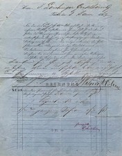 Fürth, histor. Rechnung der Tabak- & Cigarren-Fabrik S.C. & Söhne, 1863