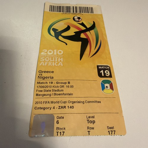 Fifa world cup 2010 ticket - fifa,