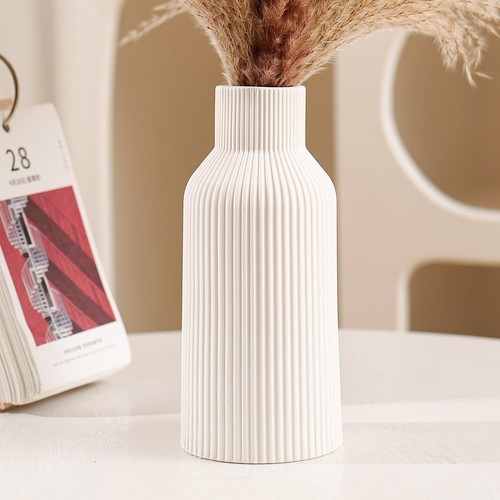 Vase keramik 20cm - vase, weiß