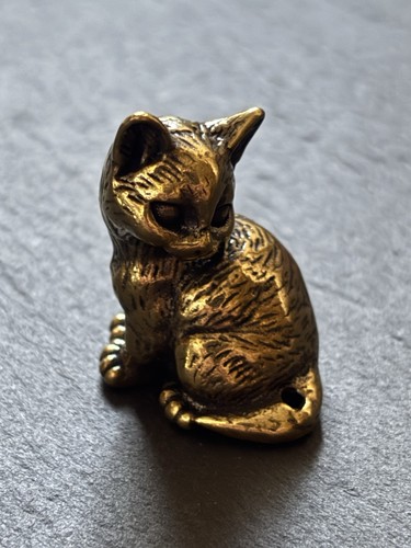 Interessierte katze messing - interessierte,