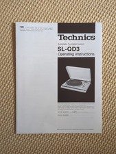 Bedienungsanleitung Technics SL-QD3 Plattenspieler Auf Englisch