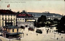 CPA Ville de Genève Suisse, Gare, Place de Cornavin - 4804249