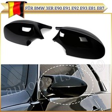 2X Glanz Schwarz Spiegelkappen