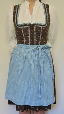 Wenger Dirndl Gr.36 braun/blau