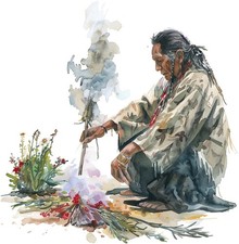 Indian headdress sticker 9x9