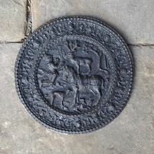 altes Gusseisernes Schild Heraldik Jagd Wappen Mittelalter LARP Reenactment