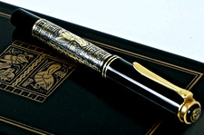 Pelikan Toledo M700 Kolbenfüller, 18ct. Goldfeder "M", 80er J. mit Box.  (B51)