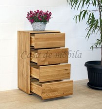 Schubladen-kommode OKER 51x91x40cm Wildeiche massiv geölt Flur-schrank Anrichte